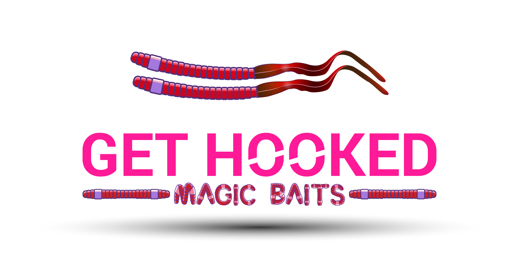 Soft plastic worm- 6 1/4 Inch We call this buzzsaw - Get Hooked Magic Baits