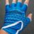 Short Blue scale Gloves Large